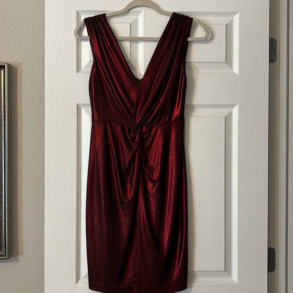 Calvin Cline Shine Red Cocktail Dress